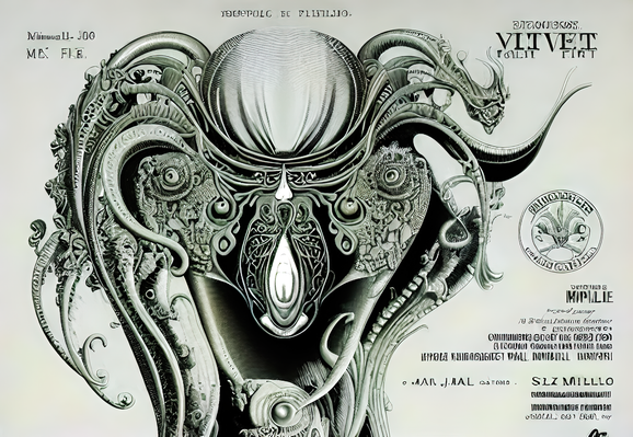 a patent medicine illustration for a suppository creature intended to prevent pregnancy at all costs depicting an organism parked in a uterus and deploying tentacles for its designated purpose