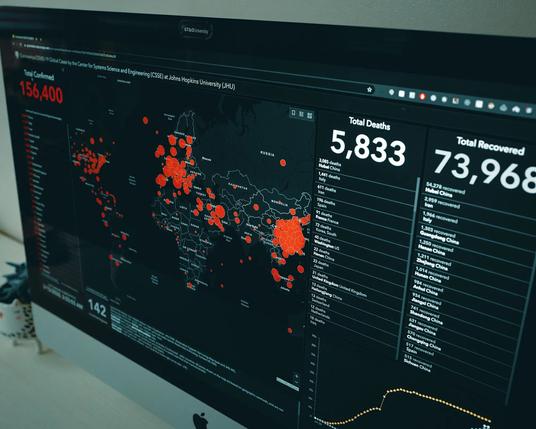 photo - screen shot - map and graphs dashboard example