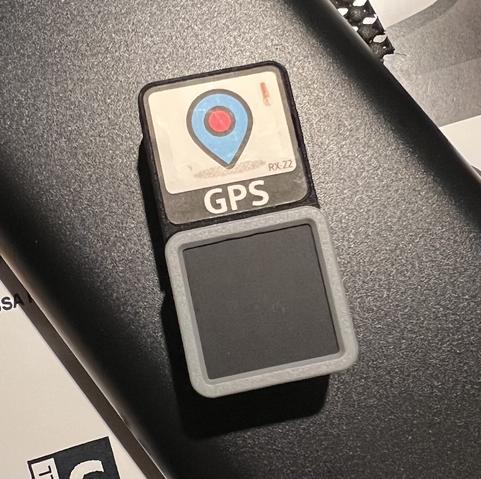 A small M5Matrix ESP32 computer middle with and LeD screen is paired with a GPS unit. Someday lights will blink….as we capture WiFi