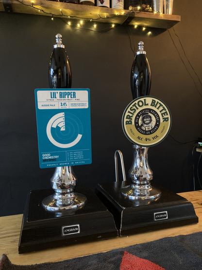 Beer Engines on the Bruhaha Bar