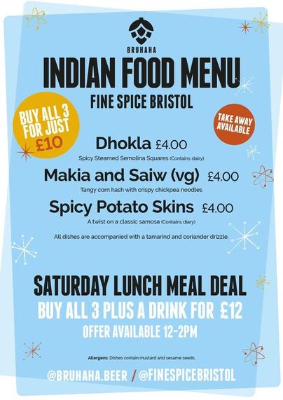 Bruhaha / Fine Spice Indian Food Menu