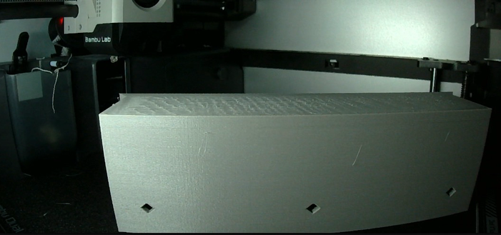 Completed 3d print still in the printer