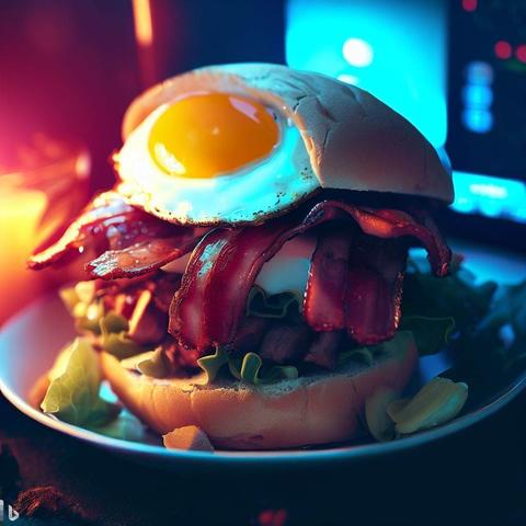 #HappyBaconBriocheBunDay with #OptionalFriedEgg