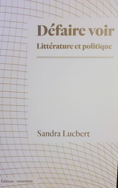 Couverture du livre de Sandra Lucbert : Défaire voir.