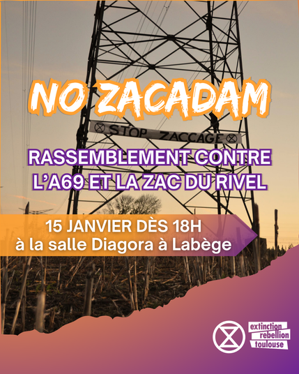 banderoles GNSA et Non à la ZAC du Rivel