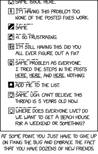 After some account issues, we've added 6 new people from the beach house rental website support forum.