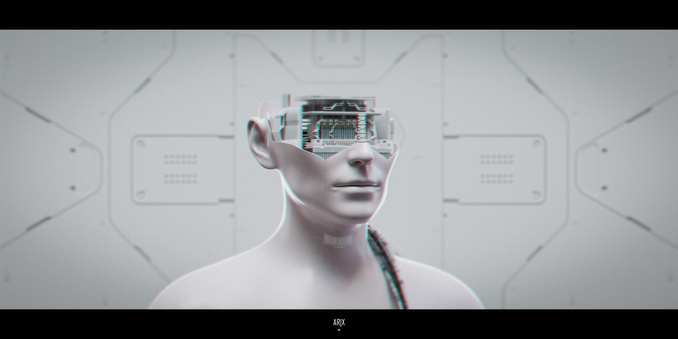 Female Droid - 3D Scene Render / Created with Blender