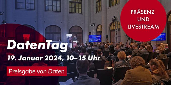 Das Sharepic zeigt ein Foto einer früheren Veranstaltung der Stiftung Datenschutz. Zu sehen sind Menschen auf einem Podium im Hintergrund und im Vordergrund das Publikum.

Beschriftung:
DatenTag
19. Januar 2024, 10-15 Uhr
Preisgabe von Daten

Präsenz und Livestream