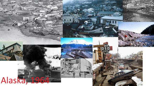 photo montage - damage - 1964 Alaska earthquake