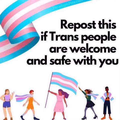 Repost this if trans people are welcome and safe with you