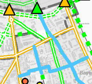 Ausschnitt aus dem geplanten Radverkehrsnetz