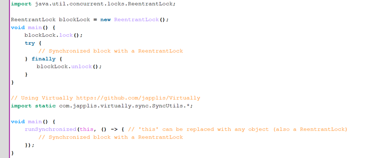 runSynchonized method