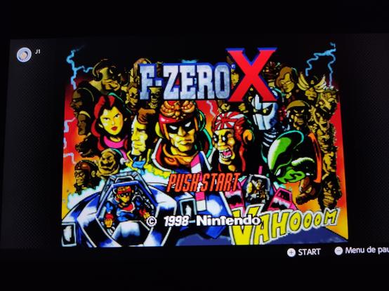 Photo écran titre de F Zero X sur Nintendo 64
