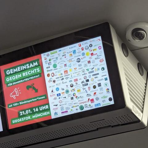 Werbung im Info-Screen der UBahn