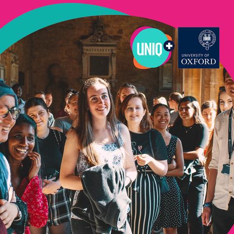 A group of undergraduate students happily wait to get started on their projects in one of Oxford's old sandstone buildings.