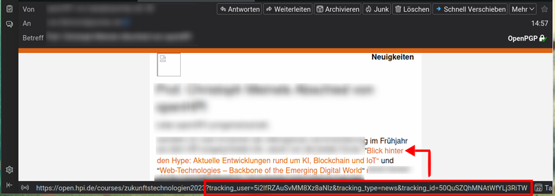 Link in HTML-Mail mit Tracking-IDs