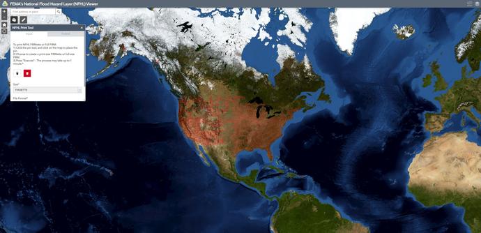 screen shot - FEMA NFHL - USA