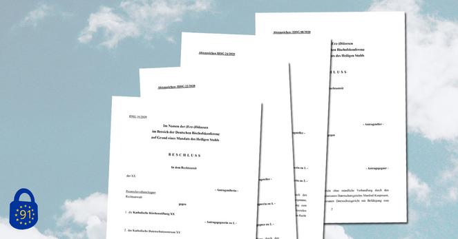 Titelseiten von den vier besprochenen IDSG-Entscheidungen