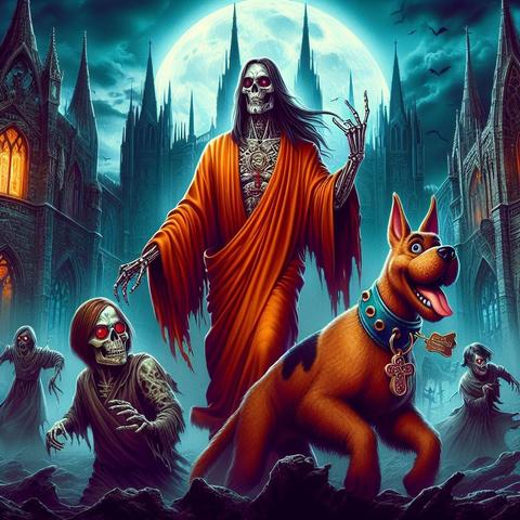 #ScoobyDoo joins #RobotOrangeJesus for a #Spot of #VampireHunting...