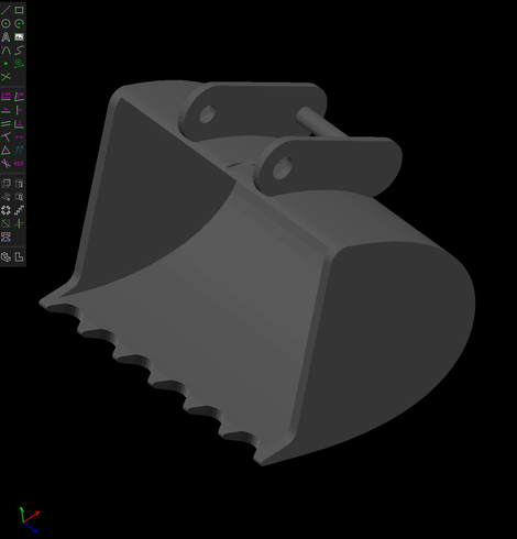 shovel 3D model in solvespace