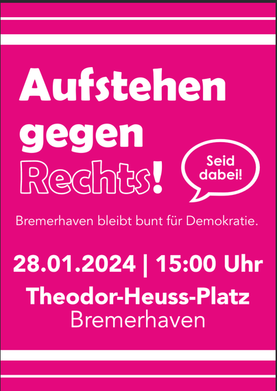 Demoplakat für Bremerhaven.