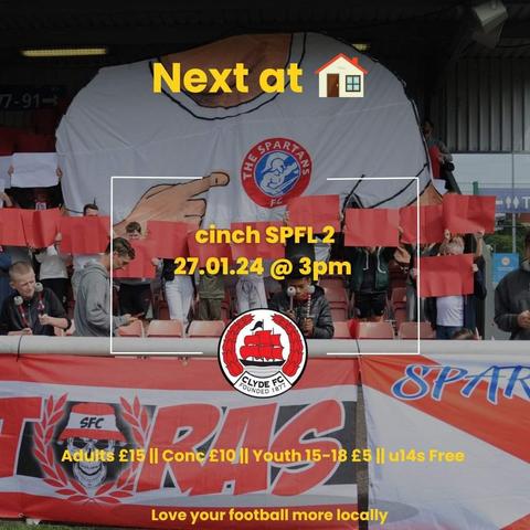 Spartans FC v Clyde ad