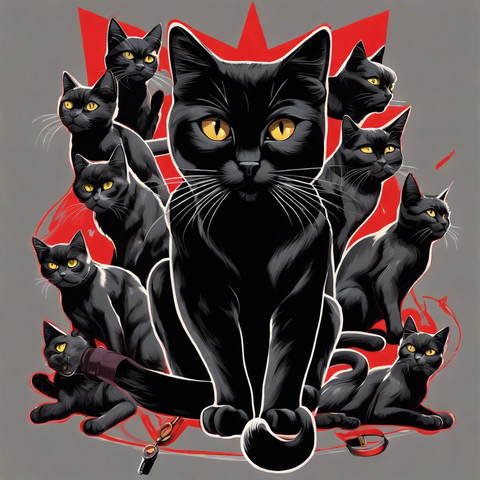 «Generated by StableDiffusionXL»
Prompt: (masterpiece),(high quality),(detailed),(super real), (Image from the film MEOW in Black) A team of black cat agents save the world. Anyone who fails to give food or hide toys from the cats will be given a 'paw punishment'! 🐾💥,Negative: low quality, ugly, Aspect: square 1:1(1024:1024), CFG_scale: 16, Sampler: ddim, Seed: 918878455
