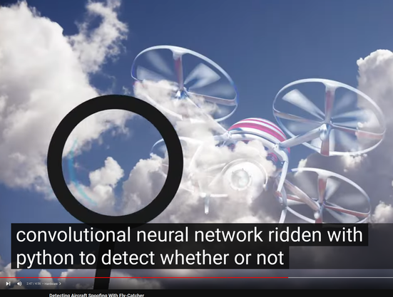 screenshot of a youtube video, with youtube's auto-generated subtitles saying "convolutional neural network ridden with python ... to detect whether or not"