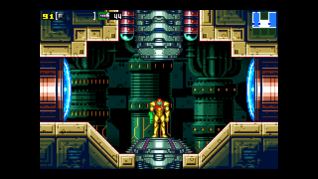 Screenshot of Metroid Zero Mission Save Room.