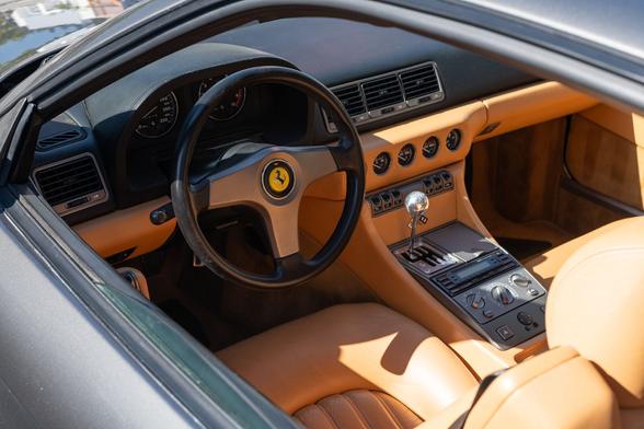 Tan leather interior.