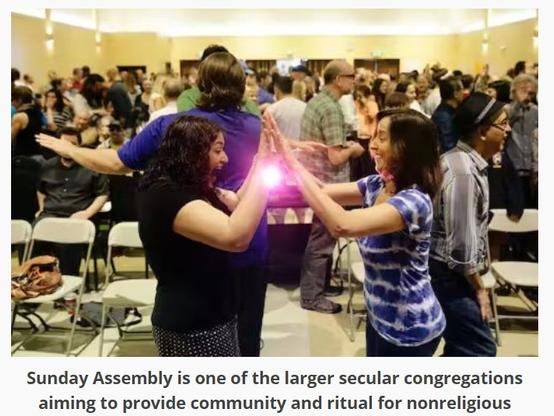 Photo of Sunday Assembly, a secular meeting