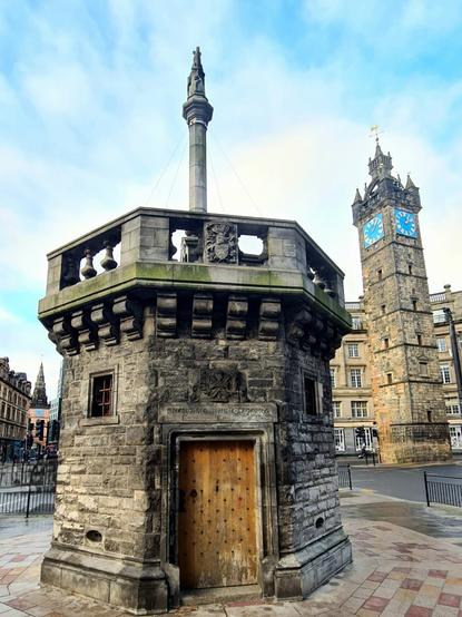 Three historic buildings at an ancirnt Glasgow crossroads.