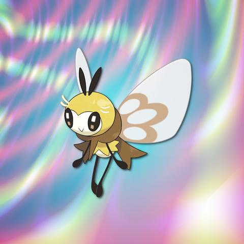 Ribombee sobre un fondo de colores