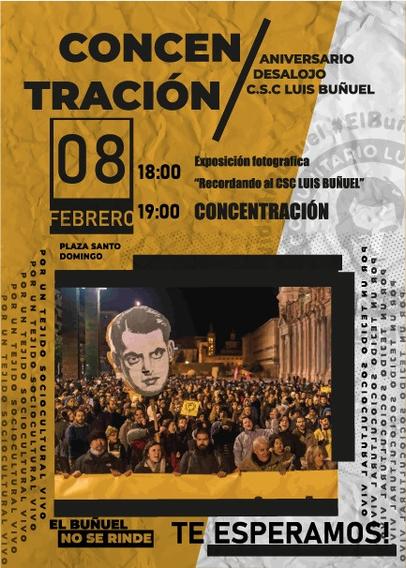 Concentración aniversario desalojo