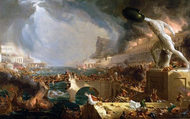 painting - Thomas Cole (British, 1801-1848), The Course of Empire - Destruction, 1836