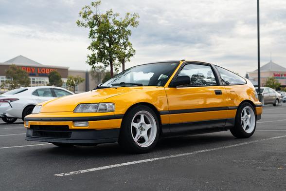 Yellow coupe.