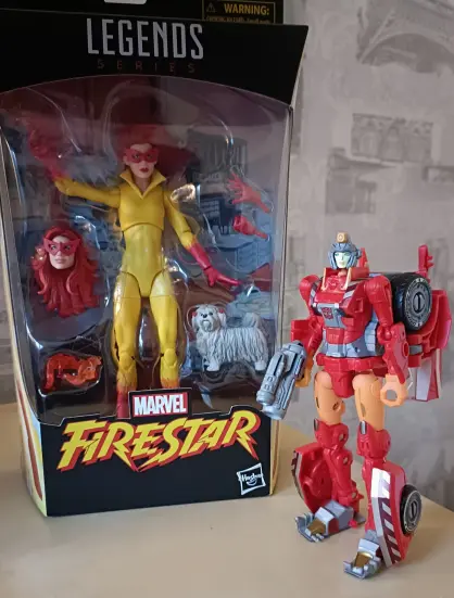 Novastar pictured next to a boxed Marvel Legends Firestar (she of Spider-Man and His Amazing Friends fame) - let's the Trademark squabbles commence!