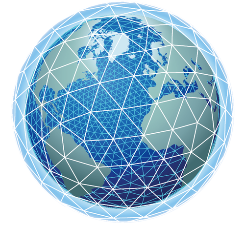 Shown is the global kilometer-scale grid of the ICON model with a locally refined ocean grid. Credit: Y. Schrader, MPI-M