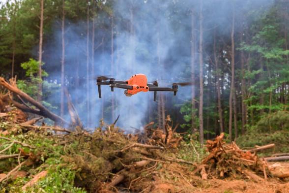 photo - drone over a forestry / logging setting