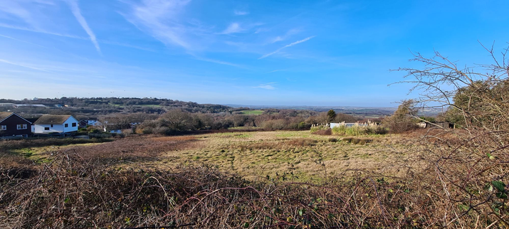 A photograph of the view from my garden in Hastings, looking across the AONB of the High Weald.