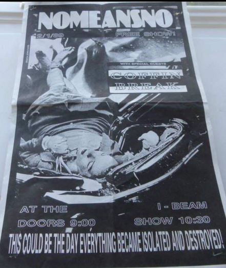 No Means No concert flyer from 1989