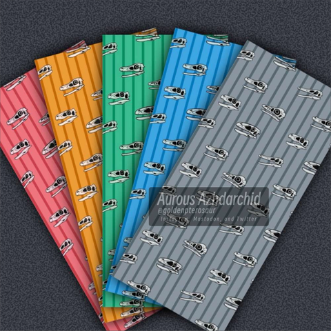 Spread of all five wallpaper colors