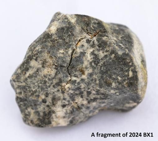photo - a small portion of the asteroid 2024 BX1 that landed on Earth in Germany