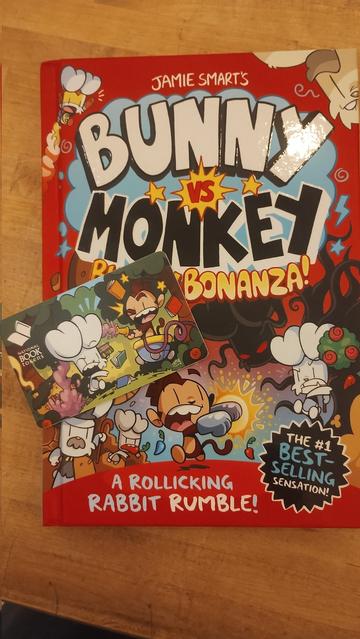 Copy of Bunny Vs Monkey: Bunny Bonanza, with a Bunny Vs Monkey design Book Token card