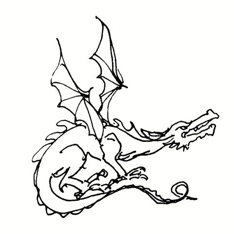 Dragon ink sketch