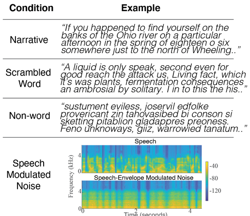 Examples of the 4 stimulus types employed in this research