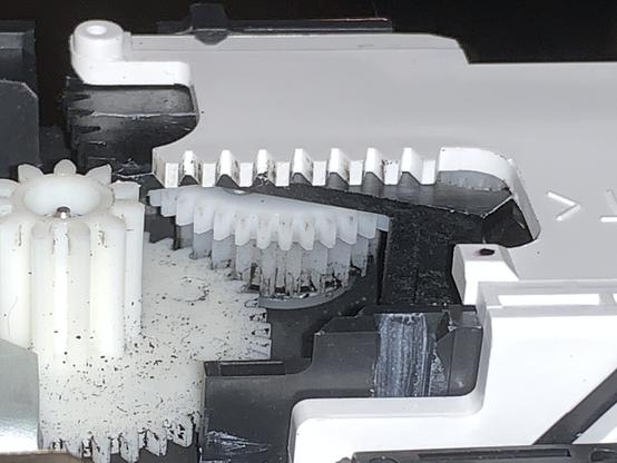 Another side of the gear with disintegrating teeth visible.