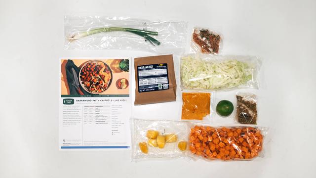 Barramundi meal kit from Green Chef