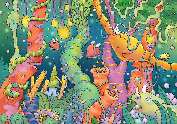 A busy glimpse into an alien world