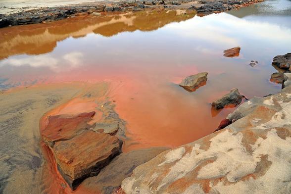 photo - pollution in a river